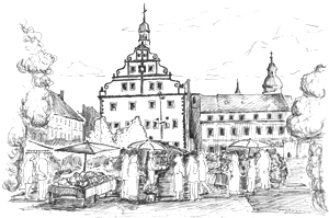 Scheinmotiv Dippoldiswalde Zeichnung