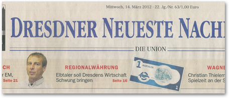 Elbtaler in den DN-Nachrichten Elbtaler in den DN-Nachrichten